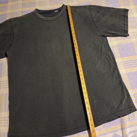 Vintage Faded Black Blank T Shirt Thrashed Distressed Grunge 80s 90s XL Two Tone - Picture 5 of 11
